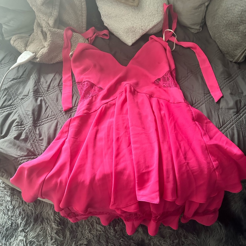 Forever 21 Pink Babydoll Dress with Spaghetti Straps for Cocktail